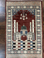 Small Pakistani Bokhara Prayer Rug 2.7 x 4