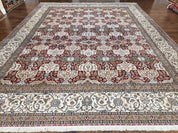 Persian Nain Rug 11x15 – Wool on Silk, Hand-Knotted, Signed Masterpiece