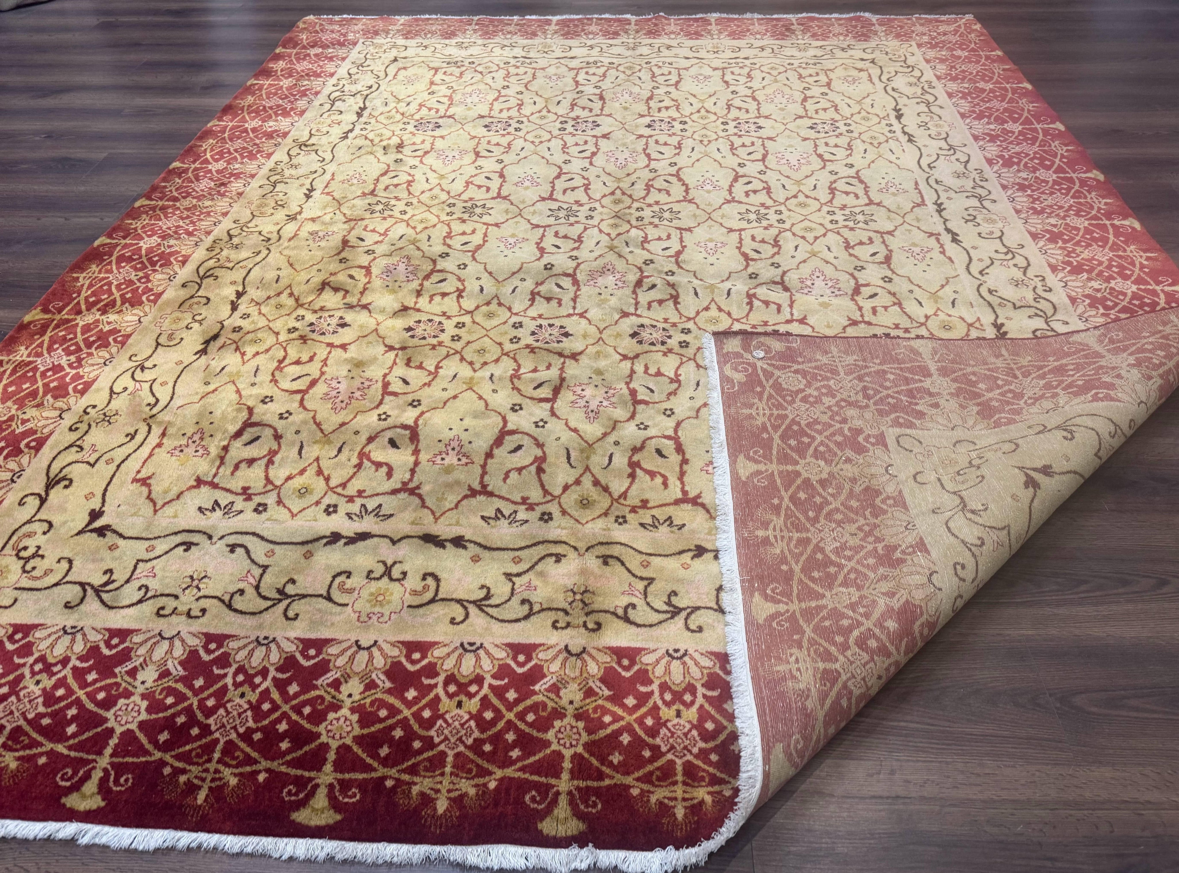 Pak Persian Rug 8x10, Allover Pattern, Gold-Tan, Fine 200 KPSI