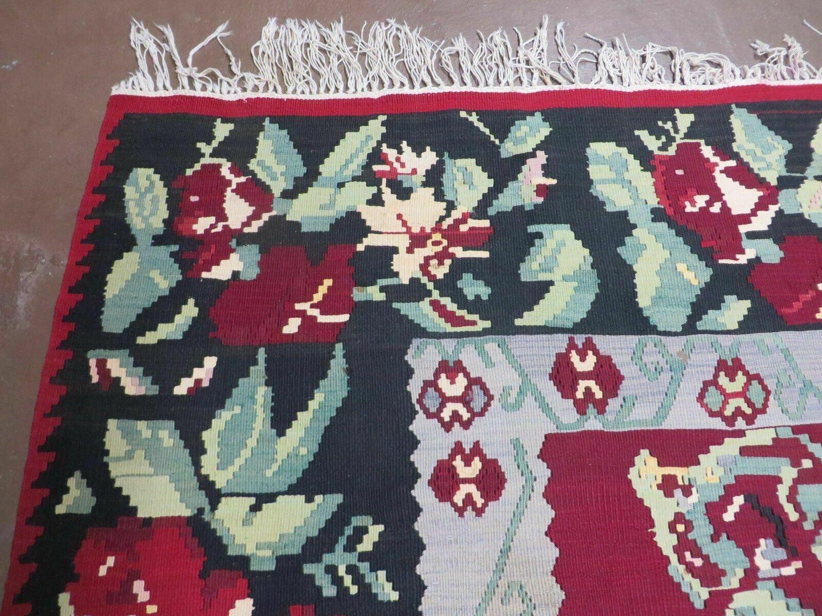 8' X 11' Karabagh Kilim Handmade Flat Weave Wool Rug Vegi Organic Dyes Nice