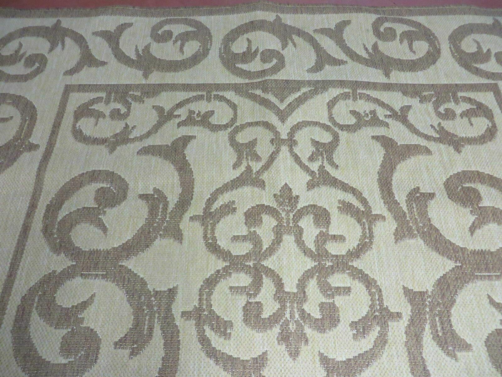 5' X 7' Machine Made Natural Fiber Jute Kilim Two Sided Rug Carpet Flat Weave Contemporary Design