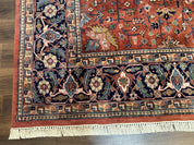 Indo Persian Heriz Rug 10x15, Allover Pattern, Large Wool Handmade Rug