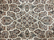 Karastan Rug 8' 8" x 12', Ivory Sarouk #760, Original Karastan Carpet 700 Series, Wool Karastan Area Rug, USA Made, Large Karastan w/ Label