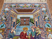 Persian Isfahan Pictorial Rug 3x5 – Kork Wool on Silk