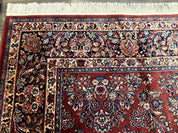 Karastan Rug 10x14, Red Sarouk #785, Wool Original 700 Series