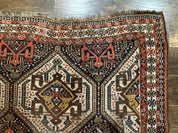 Antique Persian Qashqai Rug 5x8, Persian Tribal Rug, Khamseh Rug