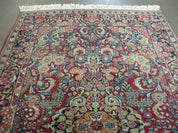 Persian Sarouk Rug 4.6 x 5, Red, Semi Antique, Floral