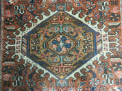 Persian Karajeh Rug 5x6, Antique Geometric Medallion Carpet