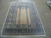 4' X 6' Antique Handmade Turkish Mehrab Prayer Wool Rug Lantern Beautiful
