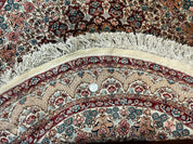 Round Silk Rug 3x3, Extremely Fine 580 KSPI, Sino Persian Round Handmade Carpet, Silk on Silk
