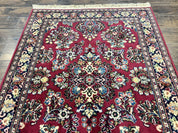 Karastan Rug 4.6 x 6 Lanamar Sarouk #5528, Red Wool Karastan Oriental Carpet, Discontinued, Antique, Wool Pile