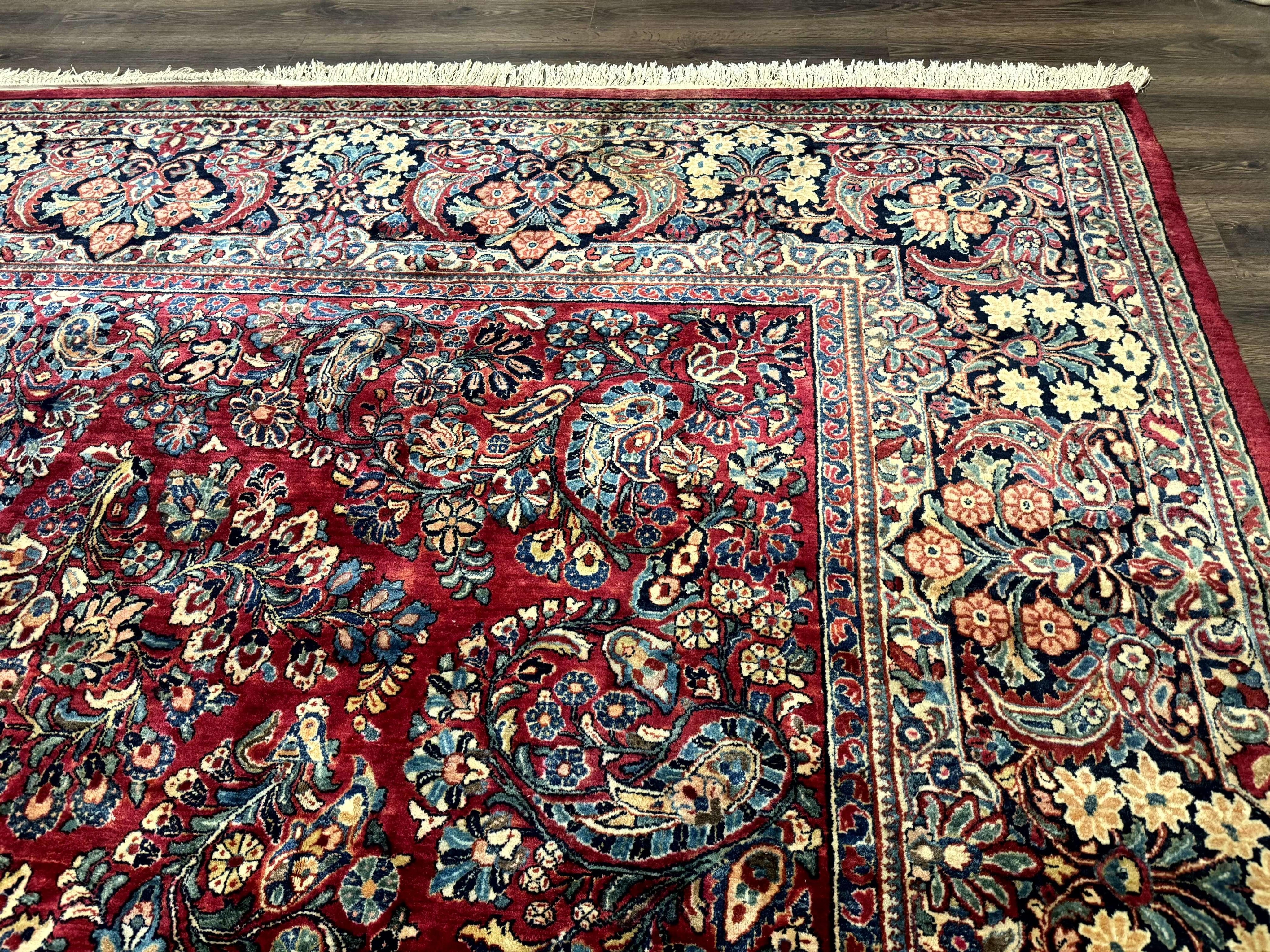 Palace Size Antique Persian Sarouk Rug 12x18