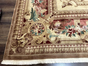 Palace Size Aubusson Rug 12x18, Extra Large, French European Carpet, Soft Wool Pile, Elegant