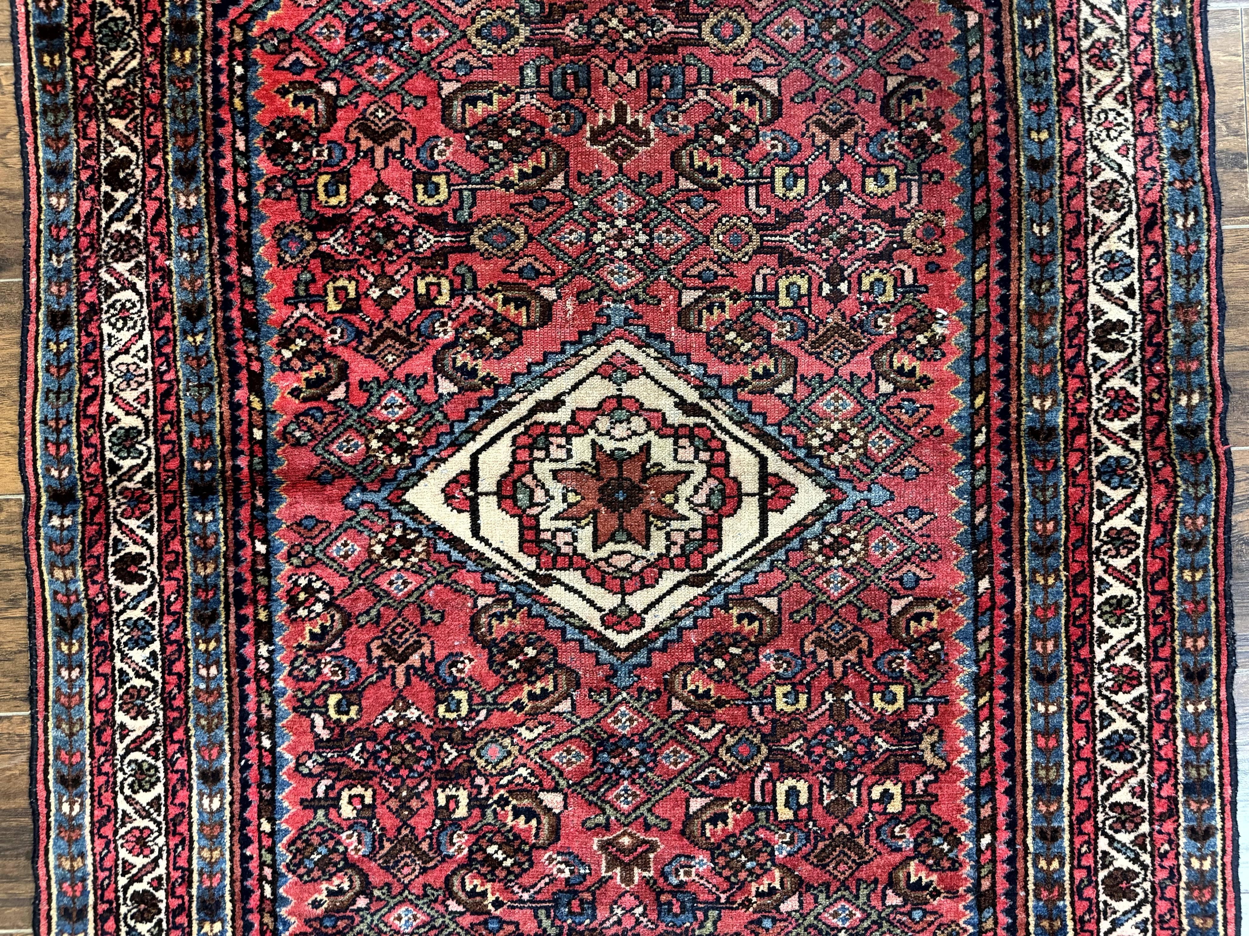 Antique Persian Tribal Rug 3.6 x 5, Hamadan Angelas Rug