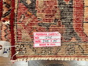 Antique Persian Tribal Rug 4 x 8, Geometric Medallion, Boho Rug, Wool Handmade Rug, Red 4x8 Rug, Persian Hamadan Rug