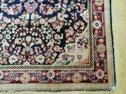 4' X 6' Antique Handmade India Floral Oriental Wool Rug Carpet Organic Blue