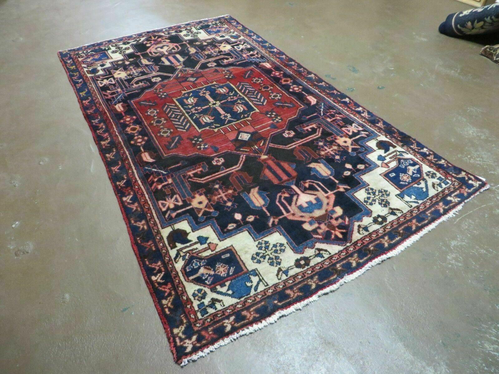 4' X 7' Antique 1920 Handmade Turkish Anatolian Wool Rug Veg Dye Nice