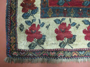 4' X 5' Semi Antique Handmade Fine Turkish Flowers Bouquet Wool Rug Nice