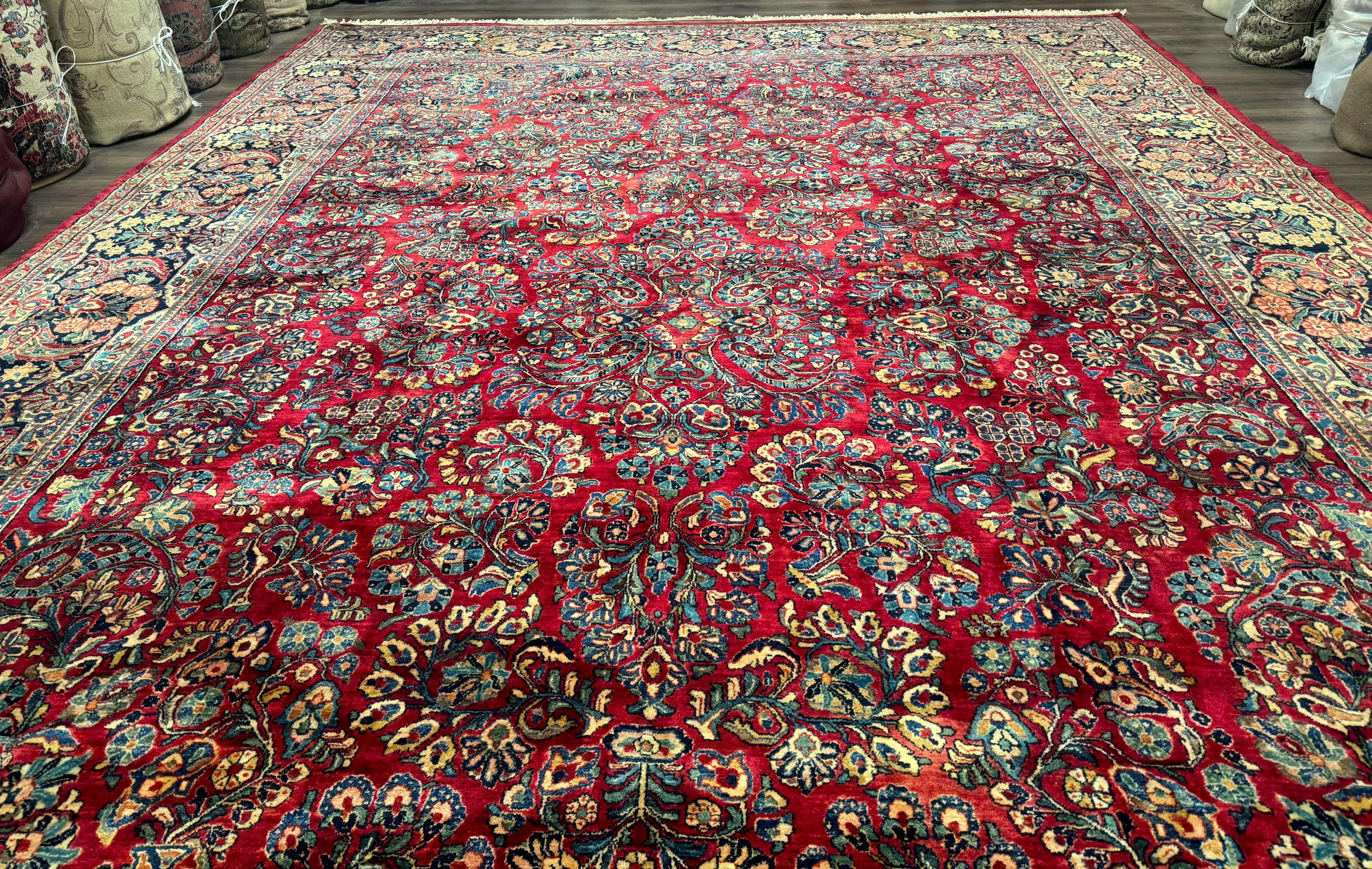 Palace Size Antique Persian Sarouk Rug 12x18