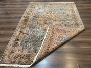 Silk Turkish Kayseri Rug 5x7, Light Blue