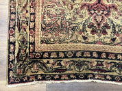Antique Persian Lavar Rug 3x5, Persian Kerman Rug, Traditional Persian Carpet