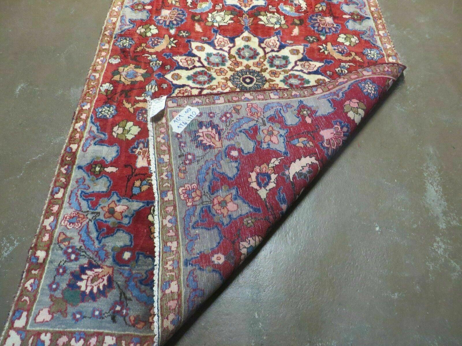 4' X 6' Antique Handmade India Floral Oriental Wool Rug Vegetable Dyes #120