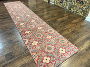Runner Rug 3 x 14.7, Long Hallway Rug, Wool, Power Loomed, Contemporary, Floral