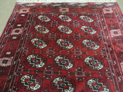 4' 5" X 5' 7" Semi Antique Handmade Afghan Yamud Turkoman Bokhara Wool Rug