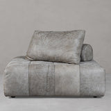 Cubist Sofa Element Grey Aged Leather