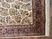 Karastan Rug 8' 8" x 12', Ivory Sarouk #760, Original Karastan Carpet 700 Series, Wool Karastan Area Rug, USA Made, Large Karastan w/ Label