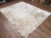 Ivory Shag Rug 6x7, Flokati Carpet, Shaggy Soft Plush Pile Area Rug, Modern Contemporary