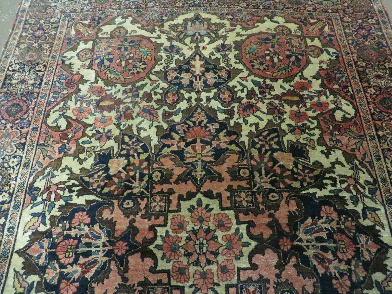 4' X 6' Antique Ultra Fine Handmade India Floral Oriental Wool Rug Carpet Nice