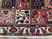 Antique Persian Bakhtiari Rug circa 1920s, Kheshti Panel Design, Wool, Hand-Knotted, 5'3" x 10'