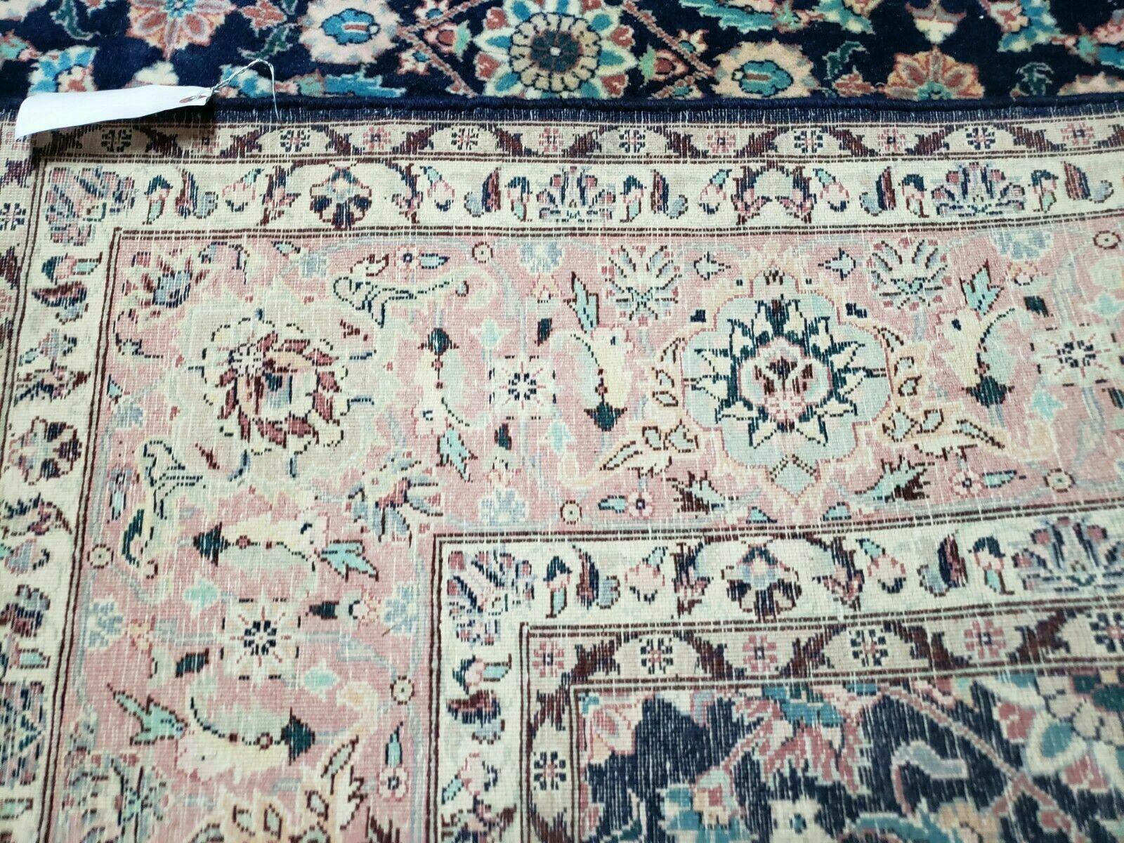 6' X 6' Gorgeous Handmade India Floral Oriental Wool Rug Square Blue Carpet Wow