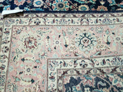 6' X 6' Gorgeous Handmade India Floral Oriental Wool Rug Square Blue Carpet Wow