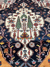 Antique Persian Bakhtiari Rug 14x19 – Rare Palace Size Carpet