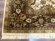 Indo Persian Mahal Rug 8x10, Floral Traditional Wool Oriental Carpet