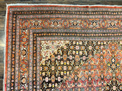 Rare Antique Persian Tabriz Rug 9x12, Red, Handmade, Wool