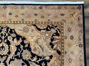 Handmade Wool Rug 8x10, Black & Dark Beige, Nourison, Traditional Rug