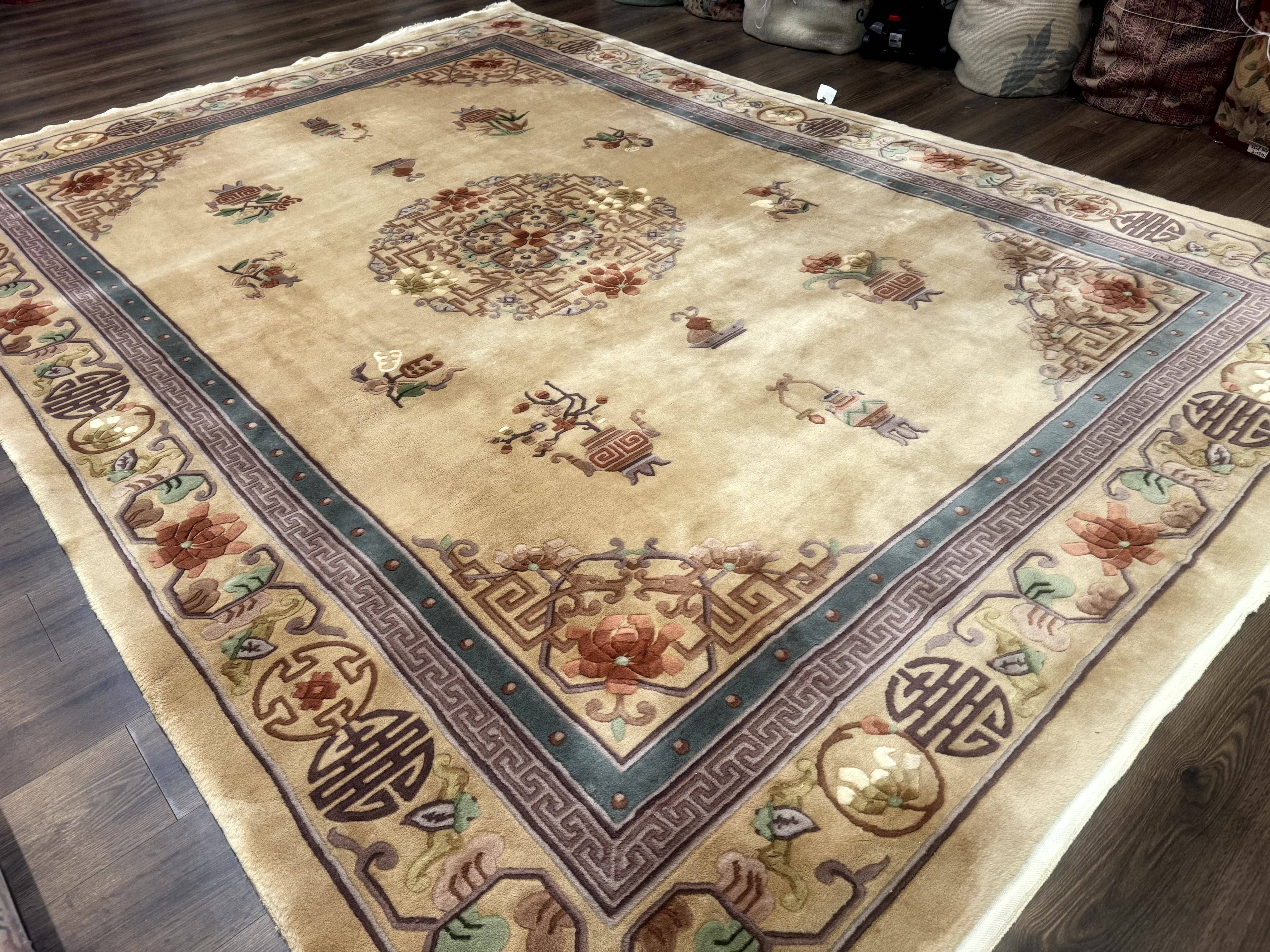Chinese Wool Rug 8x12, Chinese 90 Line Rug