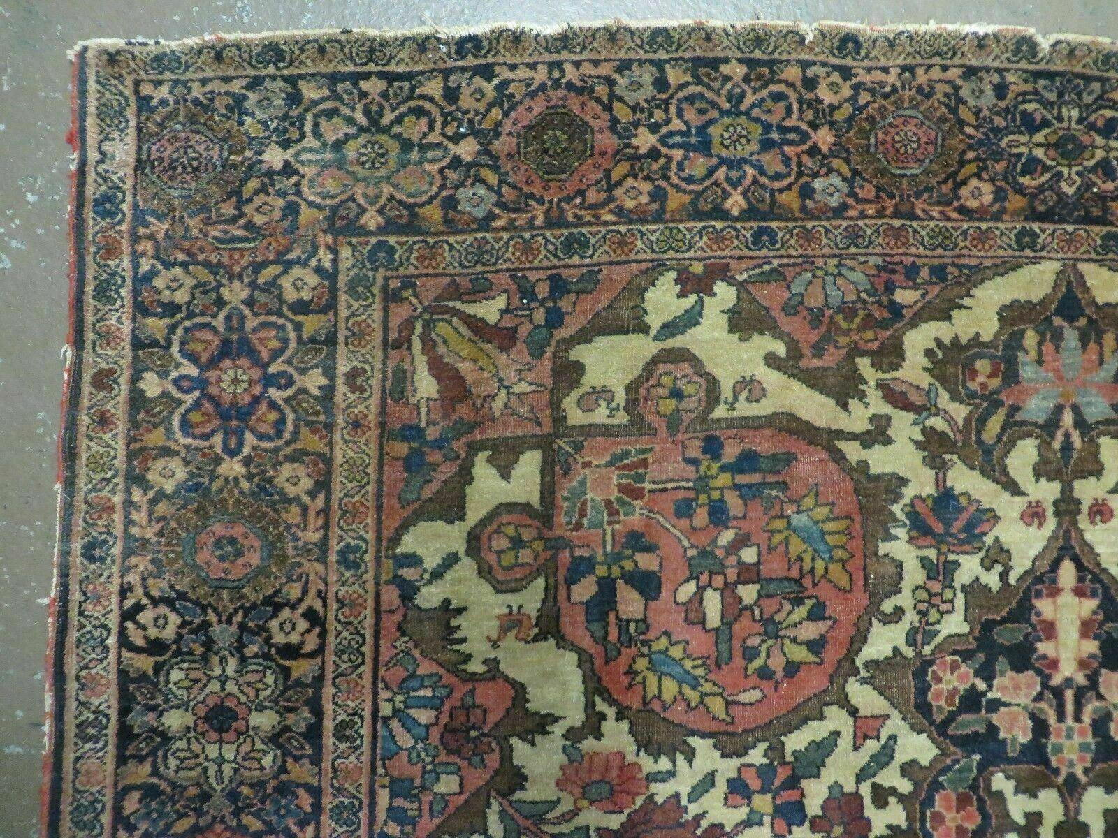 4' X 6' Antique Ultra Fine Handmade India Floral Oriental Wool Rug Carpet Nice