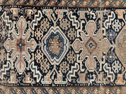 Antique Persian Tribal Runner Rug 4.6 x 9.8, Kurdish Runner, Rug for Hallway or Kitchen, 1920s Carpet, Wool Handmade Rug