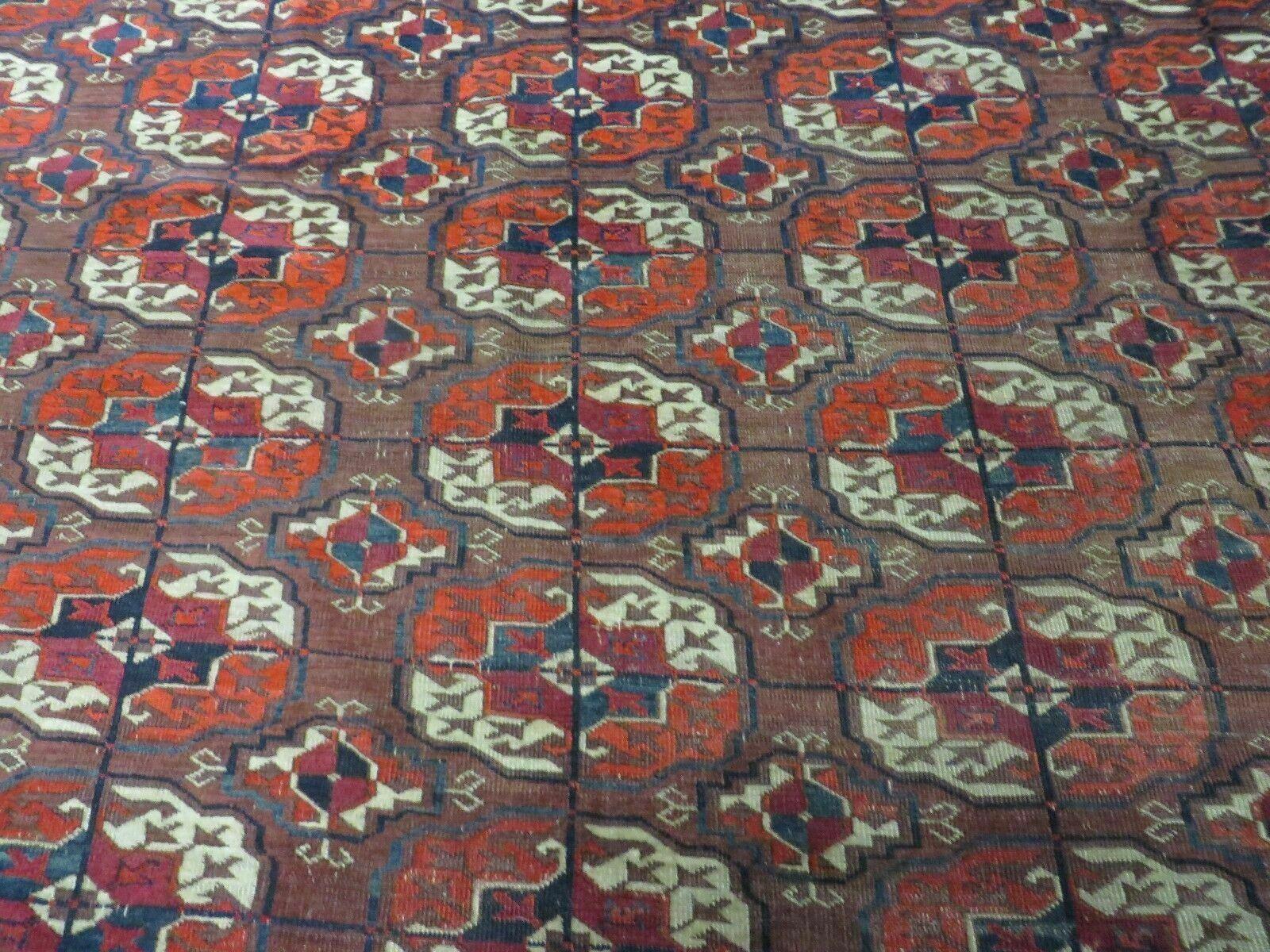 6' X 10' Antique Handmade Bokhara Turkoman Yamud Wool Rug Carpet NICE # 61