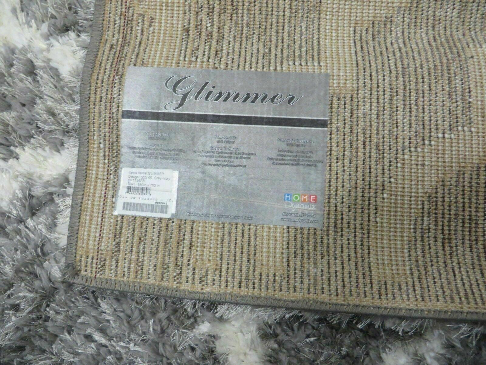 5' X 7' Modern Contemporary Israel Made Glimmer 205-45 Shag Rug Acrylic Bohemian Boho Home Décor