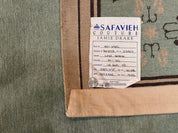 Palace Size Nepali Rug 9x18, Open Field, Light Mint Green, Wool Hand Knotted, Modern Contemporary