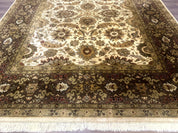 Indo Persian Mahal Rug 8x10, Floral Traditional Wool Oriental Carpet