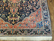 4.5' X 6.5' Handmade Antique Fine Indian Wool Rug Carpet Red