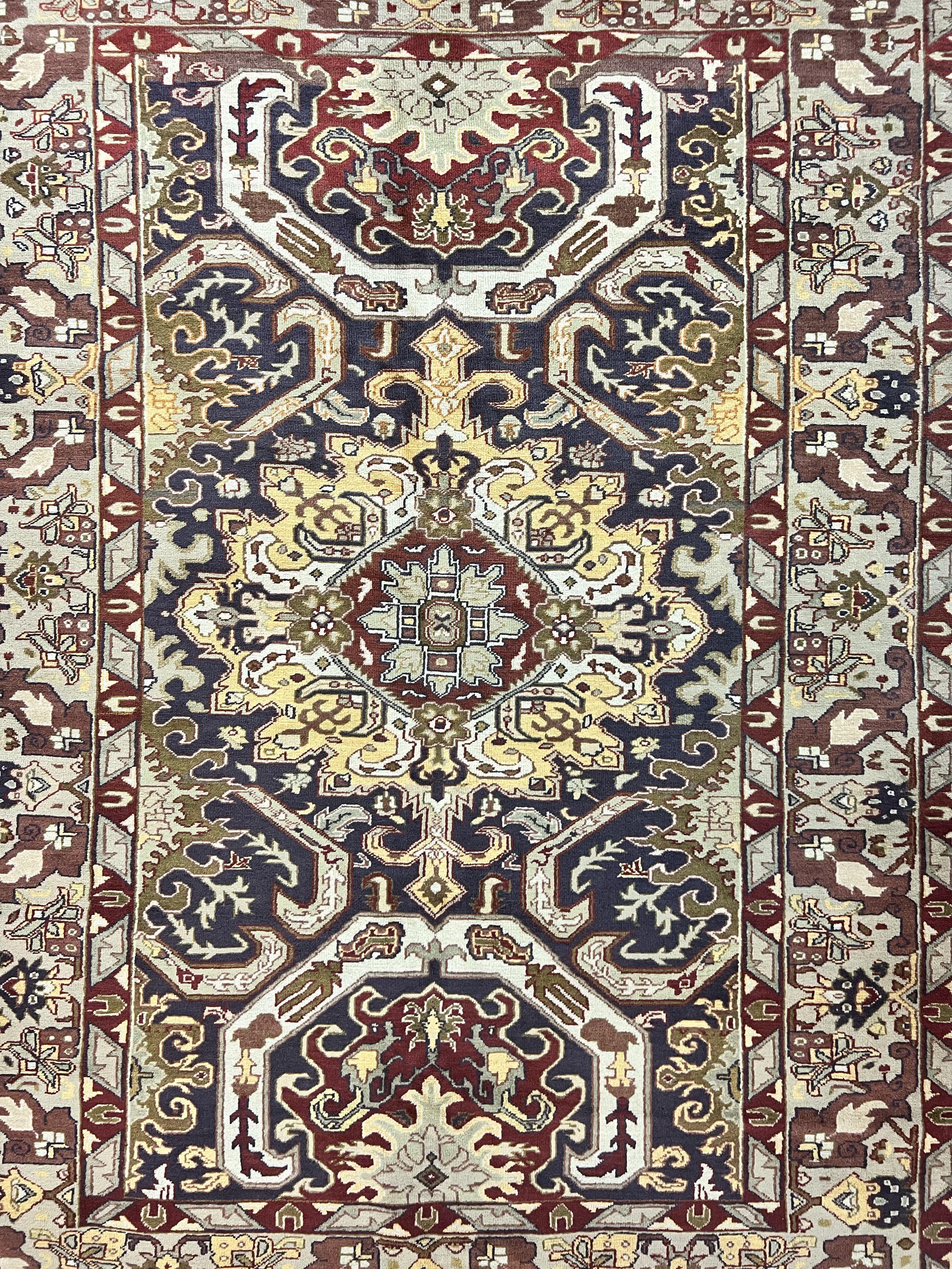 Antique Caucasian Rug, Kuba Seychour Rug, Handmade Wool Oriental Carpet, Azerbaijan Rug
