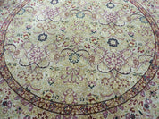 6' Handmade Fine Indian Wool Rug Carpet Round Silk Accent Beauty