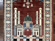 Small Pakistani Bokhara Prayer Rug 2.7 x 4